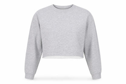 PRETTYLITTLETHING Womens Grey Cotton Pullover Sweatshirt Size S Pullover