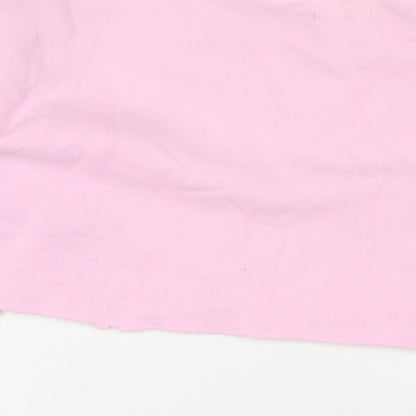 PRETTYLITTLETHING Womens Pink Cotton Pullover Sweatshirt Size S Pullover
