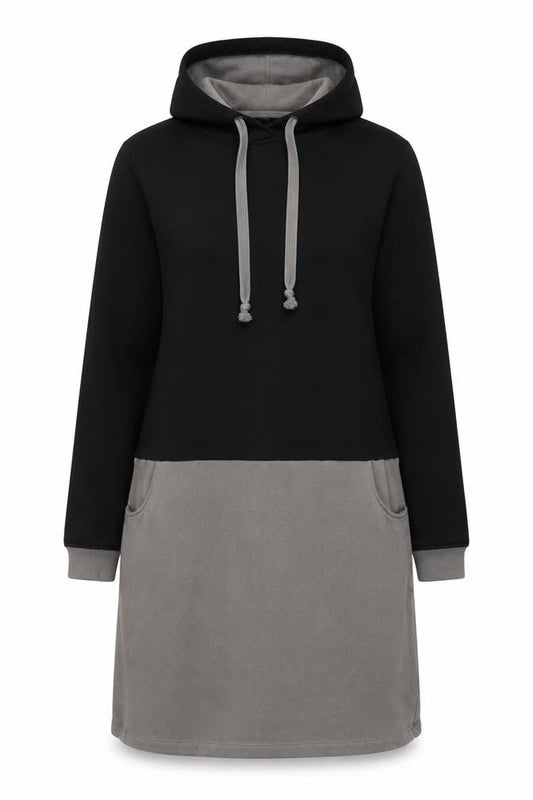 John Baner Womens Black Cotton Jumper Dress Size M Crew Neck Pullover
