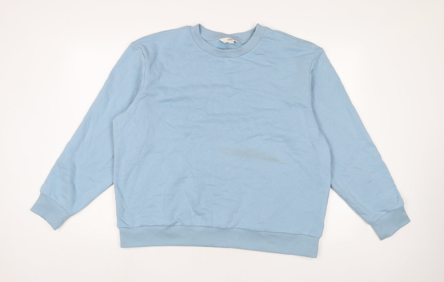 Mens UK Size L Marks and Spencer Blue Pullover Sweatshirt