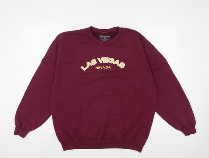 PRETTYLITTLETHING Womens Purple Cotton Pullover Sweatshirt Size M Pullover - Las Vegas