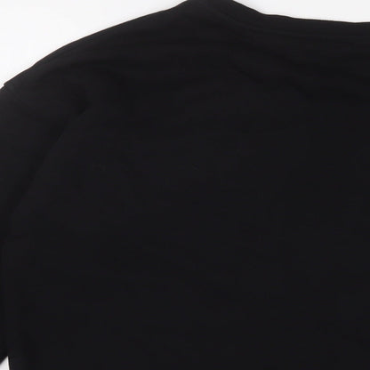 River Island Womens Black Cotton Pullover Sweatshirt Size XS Pullover
