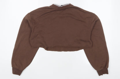 H&M Womens Brown Cotton Pullover Sweatshirt Size XS Pullover
