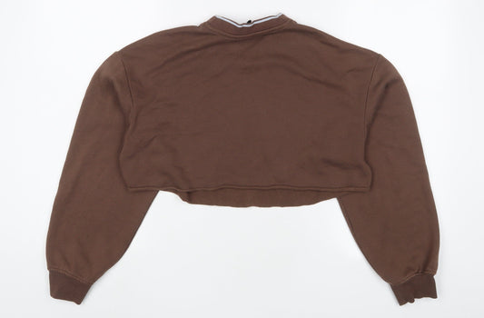 H&M Womens Brown Cotton Pullover Sweatshirt Size XS Pullover