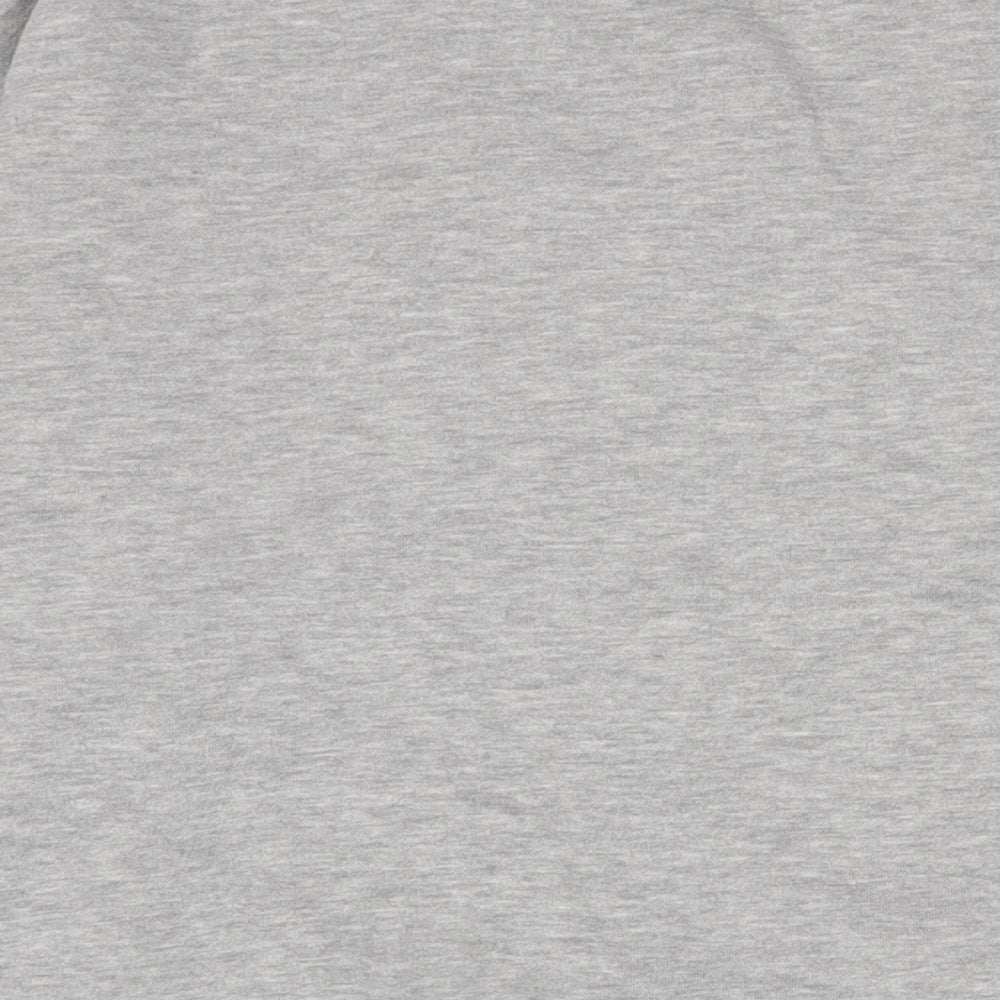 PRETTYLITTLETHING Womens Grey Cotton Pullover Sweatshirt Size XS Pullover - Logo, Embroidered