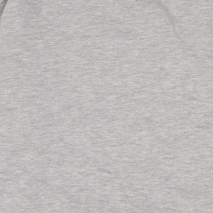 PRETTYLITTLETHING Womens Grey Cotton Pullover Sweatshirt Size XS Pullover - Logo, Embroidered