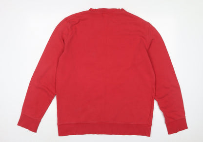 Mens UK Size L H&M Red Pullover Sweatshirt
