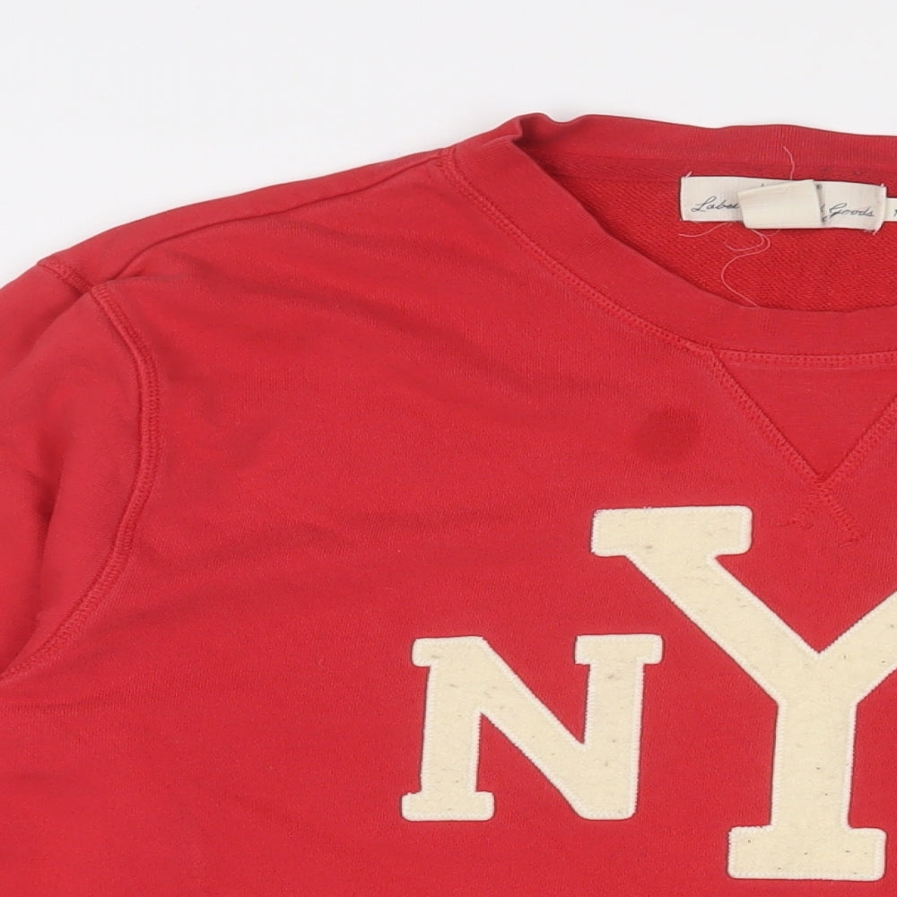 Mens UK Size L H&M Red Pullover Sweatshirt