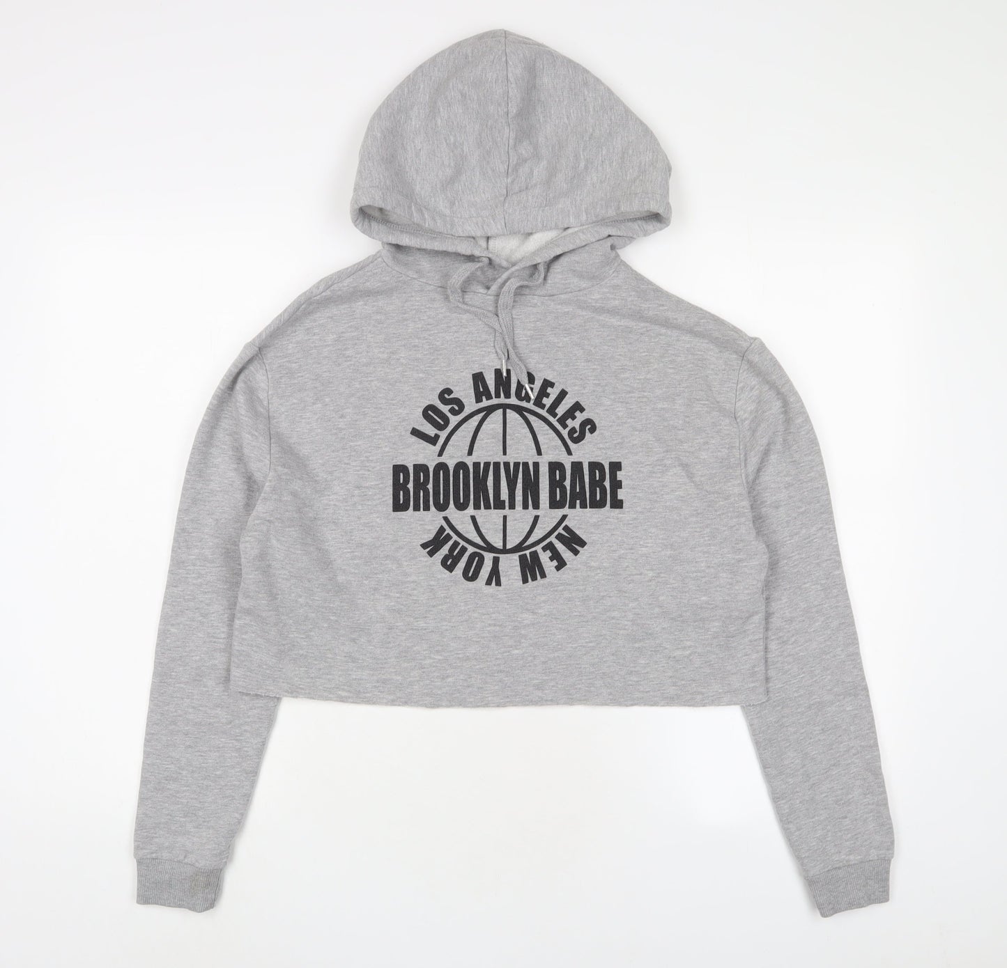 H&M Womens Grey Cotton Pullover Hoodie Size S Pullover - Los Angeles