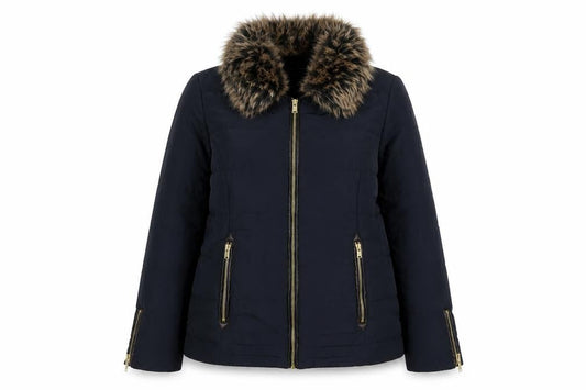 Dorothy Perkins Womens Blue Quilted Coat Size 16 Zip