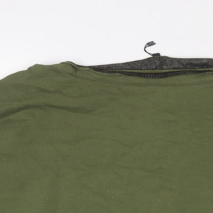 Boohoo Womens Green Cotton Pullover Sweatshirt Size M Pullover