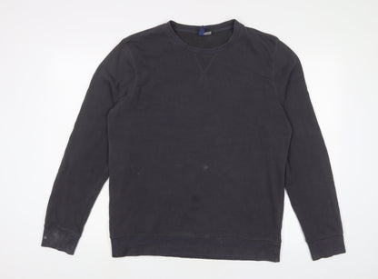 H&M Womens Grey Cotton Pullover Sweatshirt Size M Pullover