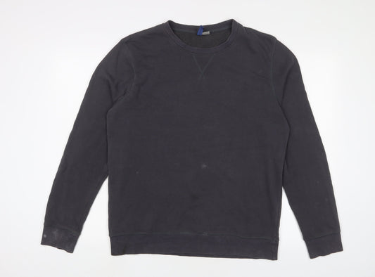 H&M Womens Grey Cotton Pullover Sweatshirt Size M Pullover