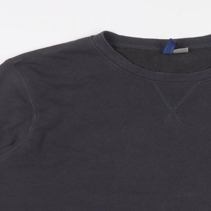 H&M Womens Grey Cotton Pullover Sweatshirt Size M Pullover