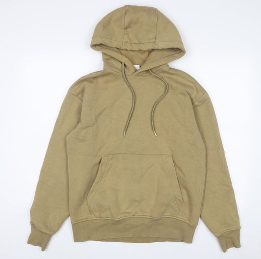 Zara Mens Brown Cotton Pullover Hoodie Size M