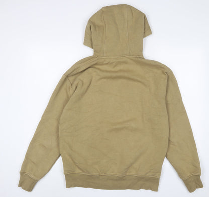 Zara Mens Brown Cotton Pullover Hoodie Size M