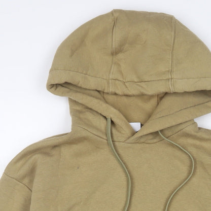 Zara Mens Brown Cotton Pullover Hoodie Size M