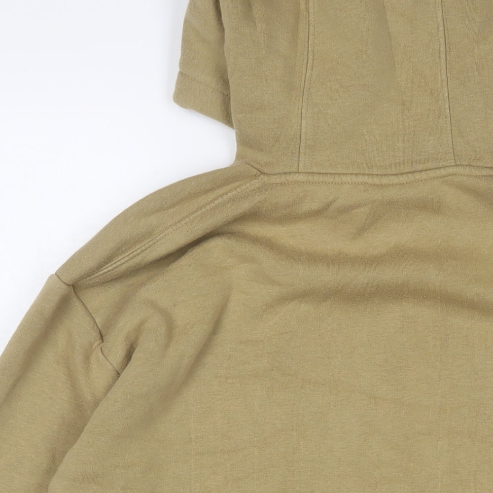 Zara Mens Brown Cotton Pullover Hoodie Size M