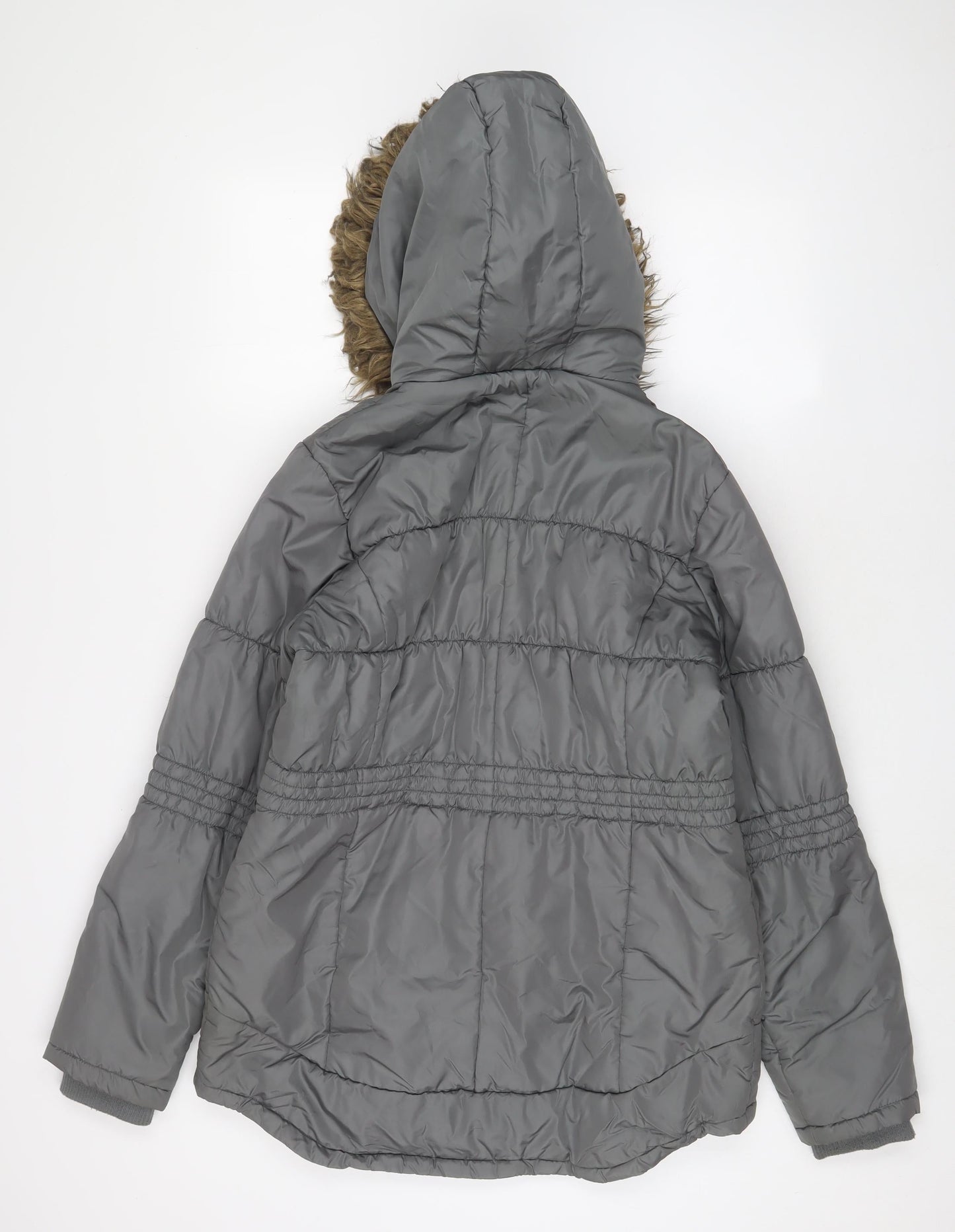 Womens UK Size 12 NEXT Grey Parka Coat