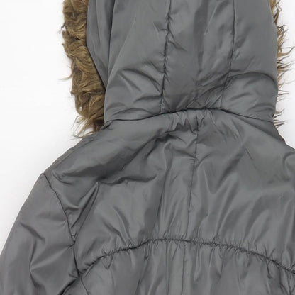 Womens UK Size 12 NEXT Grey Parka Coat