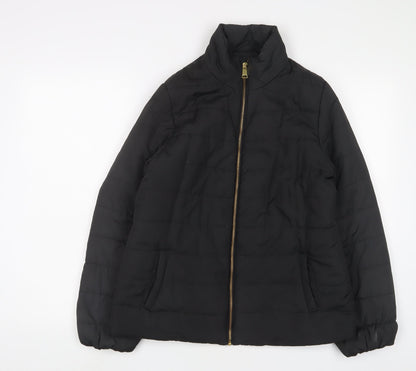 Womens UK Size 12 Capsule Black Quilted Coat