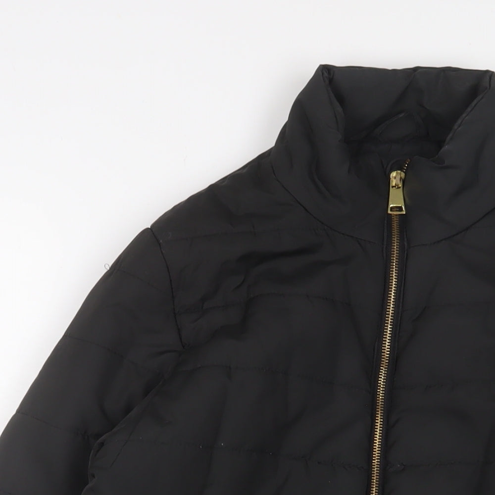Womens UK Size 12 Capsule Black Quilted Coat