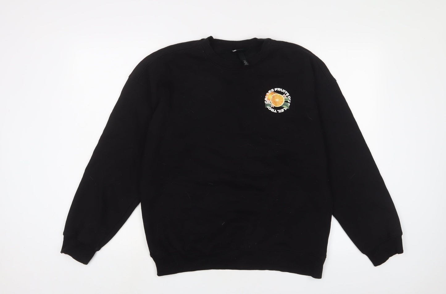 Mens UK Size S H&M Black Pullover Sweatshirt
