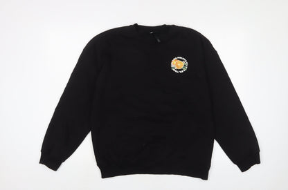 Mens UK Size S H&M Black Pullover Sweatshirt