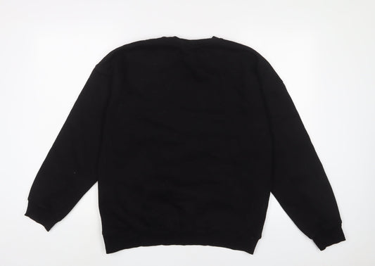 Mens UK Size S H&M Black Pullover Sweatshirt