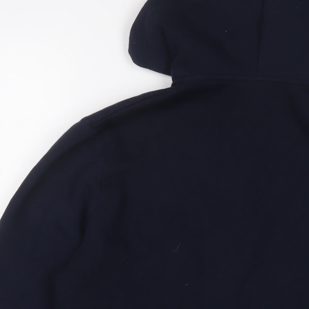 Topman Mens Blue Cotton Full Zip Hoodie Size M