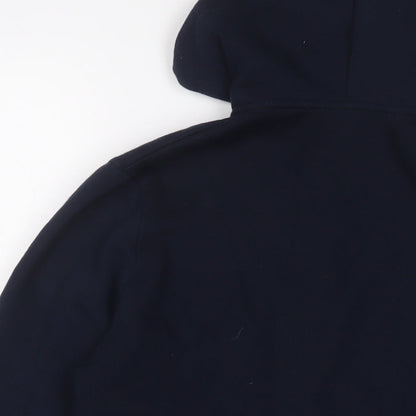 Topman Mens Blue Cotton Full Zip Hoodie Size M