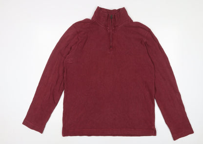 Mens UK Size M Blue Harbour Red Pullover Sweatshirt