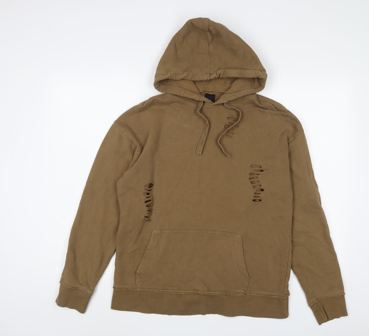 Mens UK Size S River Island Green Pullover Hoodie
