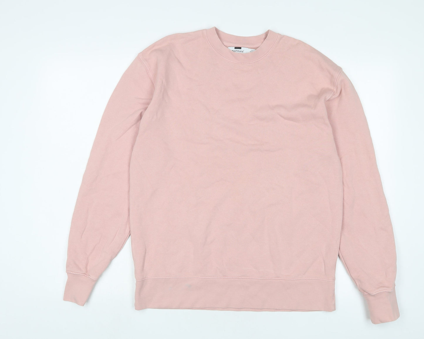 Topman Mens Pink Cotton Pullover Sweatshirt Size XS - 2XS