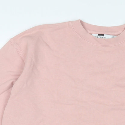Topman Mens Pink Cotton Pullover Sweatshirt Size XS - 2XS
