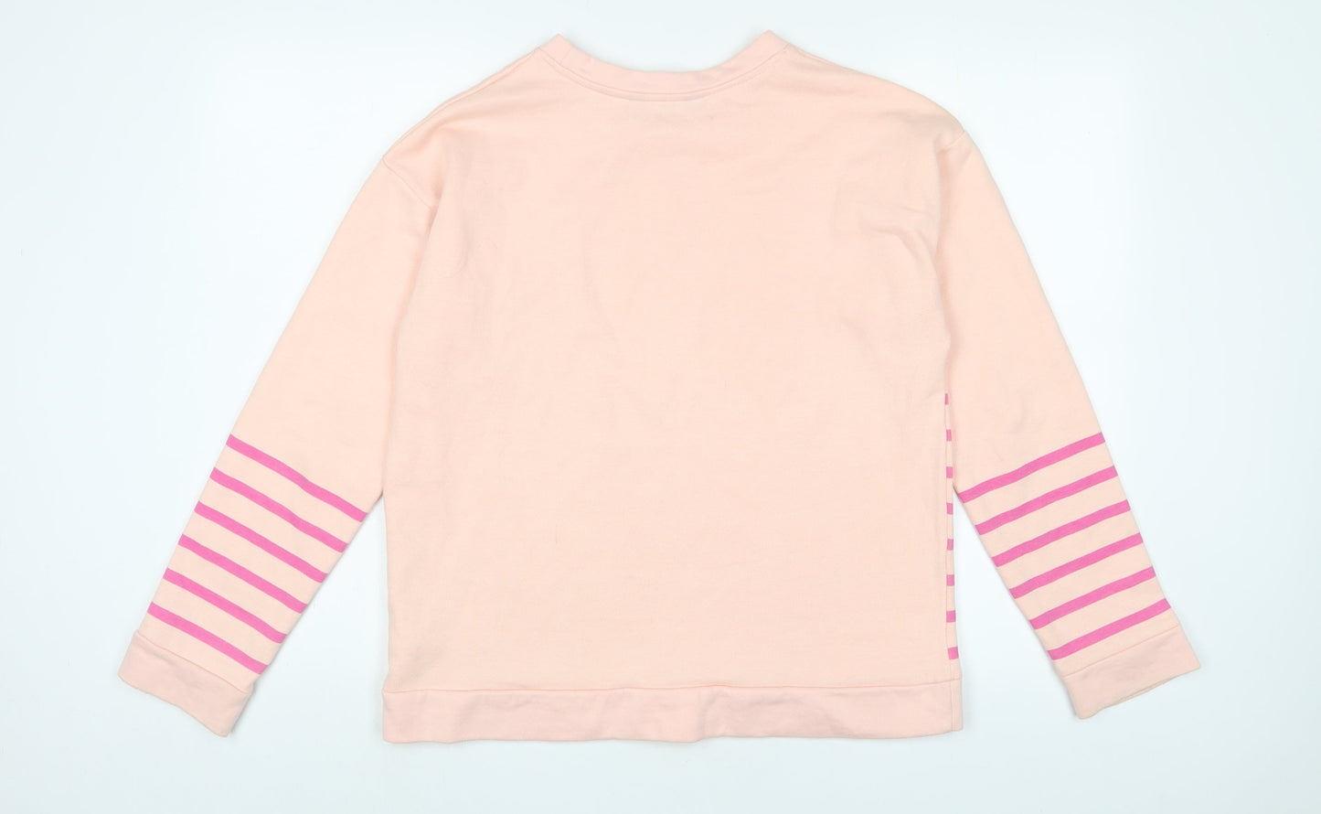 Lipsy Womens Pink Striped Cotton Pullover Sweatshirt Size M Pullover - J'adore