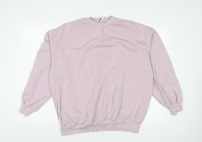H&M Womens Pink Cotton Pullover Sweatshirt Size M Pullover