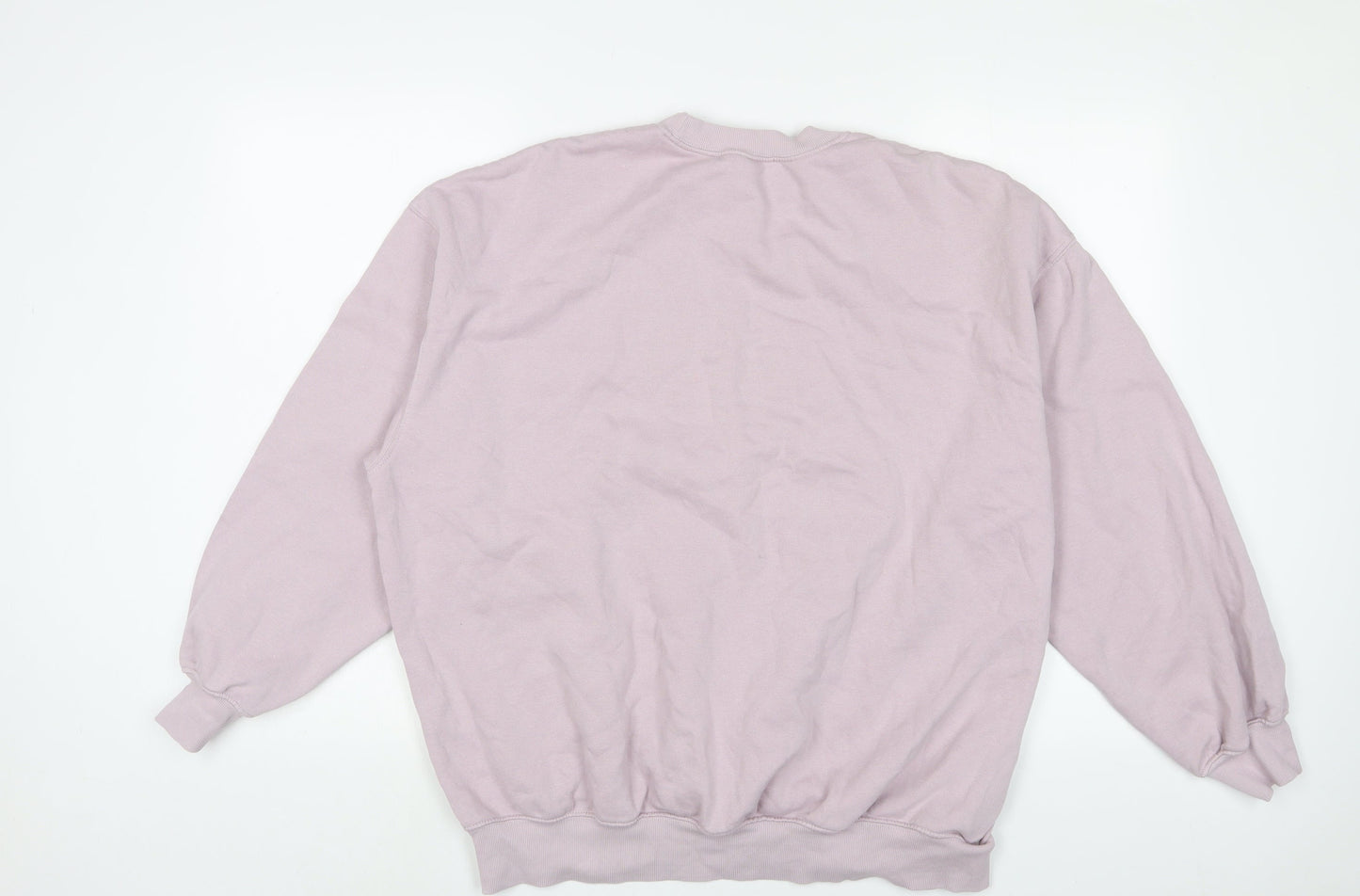 H&M Womens Pink Cotton Pullover Sweatshirt Size M Pullover