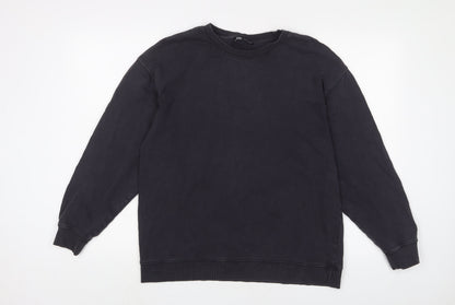 Zara Womens Blue Cotton Pullover Sweatshirt Size S Pullover