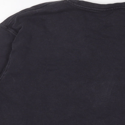 Zara Womens Blue Cotton Pullover Sweatshirt Size S Pullover
