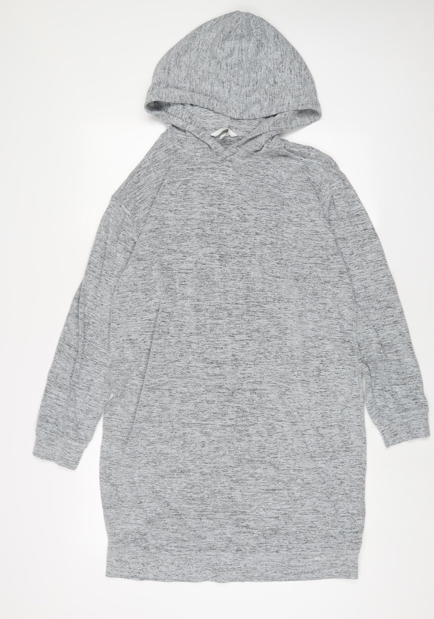 H&M Womens Grey Polyester Pullover Hoodie Size M Pullover