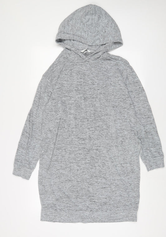 H&M Womens Grey Polyester Pullover Hoodie Size M Pullover