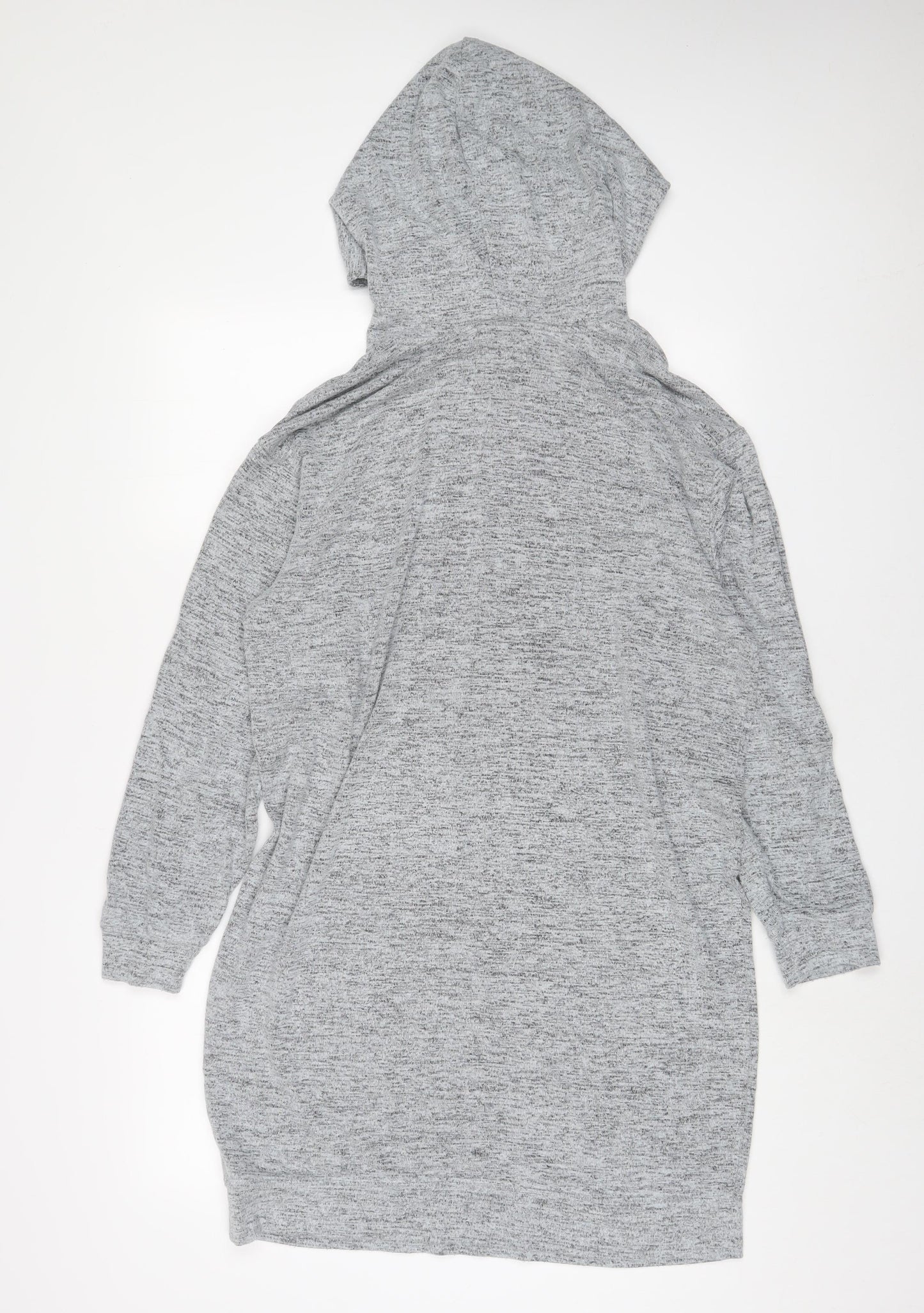 H&M Womens Grey Polyester Pullover Hoodie Size M Pullover