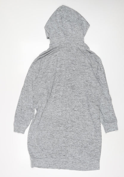 H&M Womens Grey Polyester Pullover Hoodie Size M Pullover