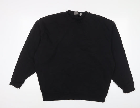 Mens UK Size M ASOS Black Pullover Sweatshirt