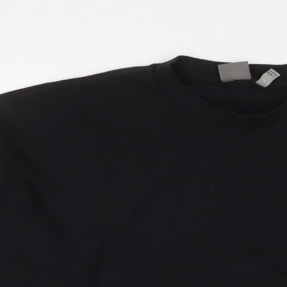 Mens UK Size M ASOS Black Pullover Sweatshirt