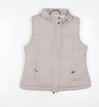 Forever New Womens Beige Gilet Jacket Size 12 Zip