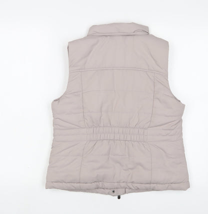 Forever New Womens Beige Gilet Jacket Size 12 Zip