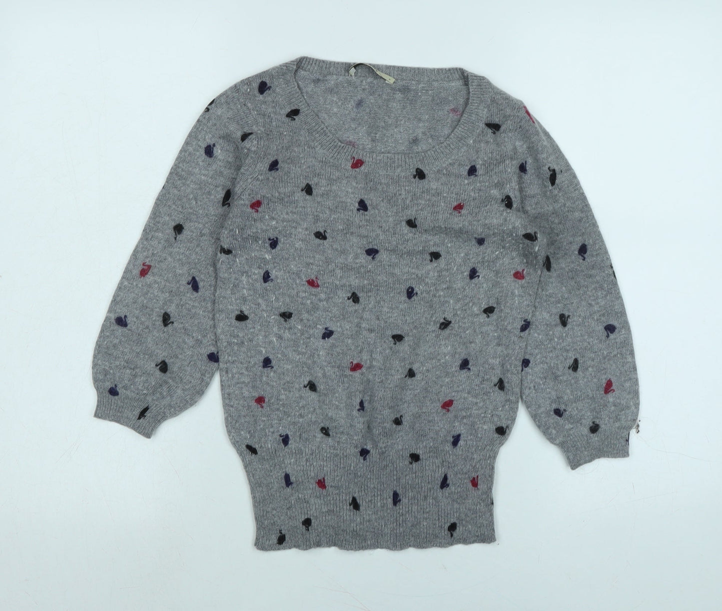 Womens UK Size S Oasis Grey Pullover Jumper