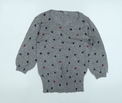 Womens UK Size S Oasis Grey Pullover Jumper